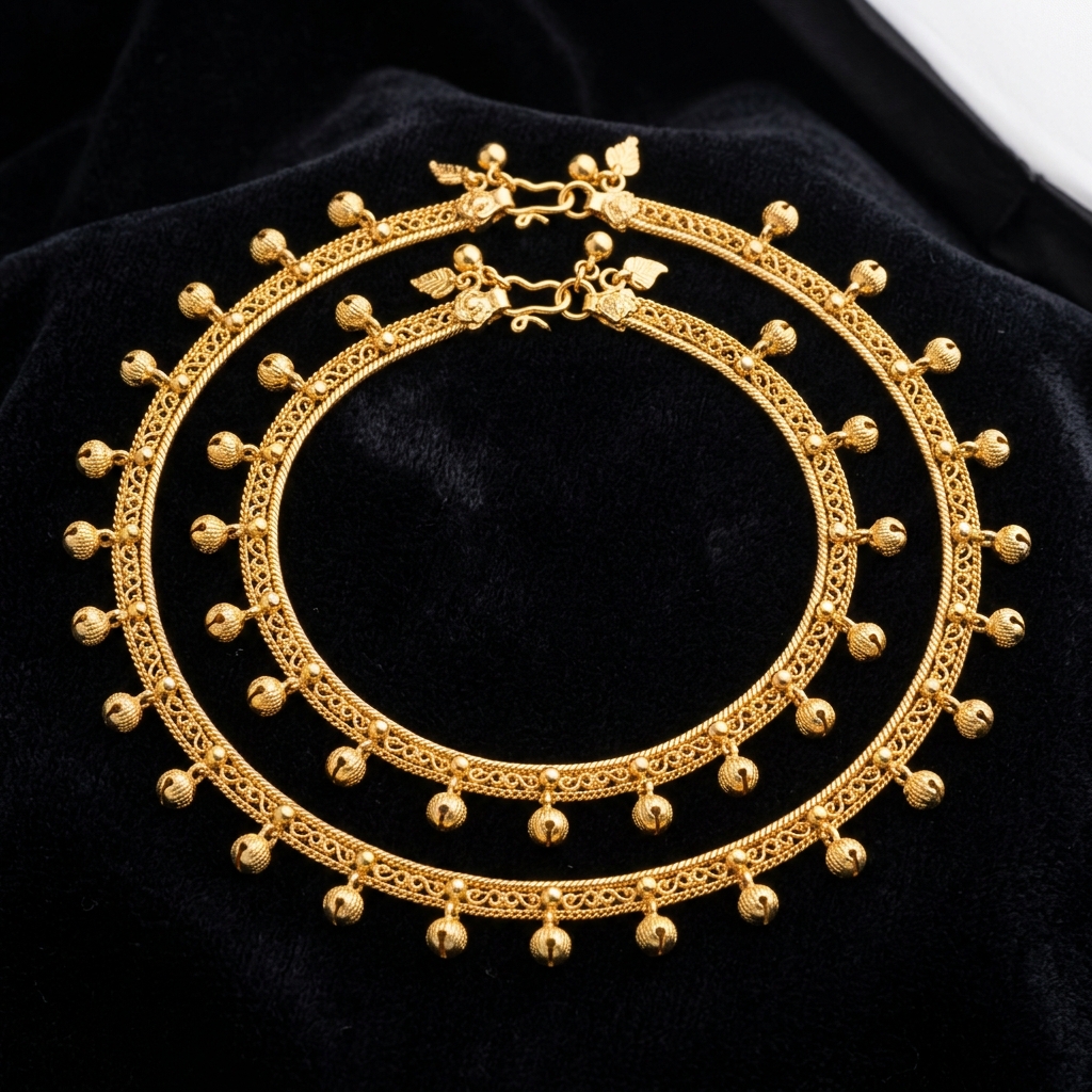 Bell Cluster Gold Anklet