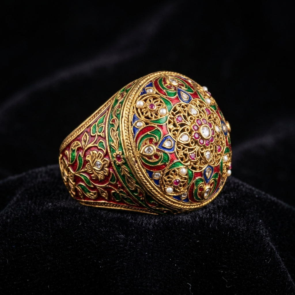 Maharani Emerald Cocktail Ring