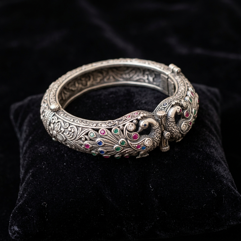 925 Sterling Silver Heavy Kada Pair