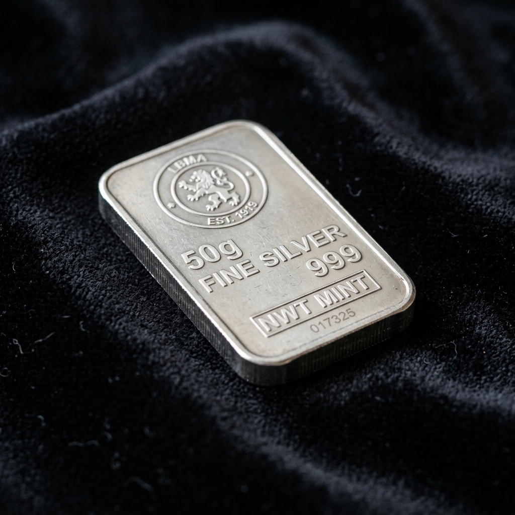 50g 999 Pure Silver Minted Bar