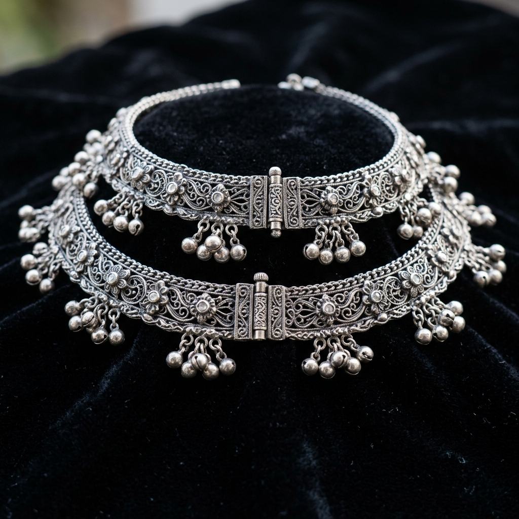 Filigree Gold Chain Payal